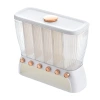 Light luxury rice bucket, kitchen household, insect-proof and moisture-proof sealed storage bucket, large-capacity storage, six-compartment coarse grain jar 0755-3 Item Picture